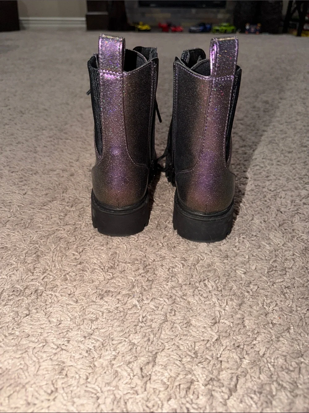 art class Black Glitter High-Top boot